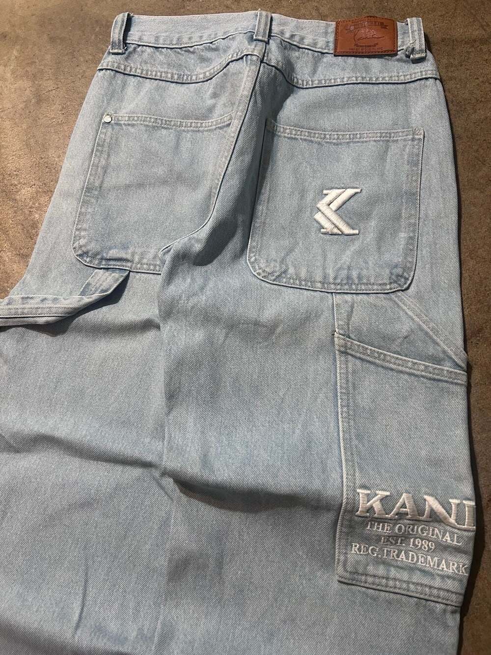 Karl Kani Carpenter Jeans Size S Light Wash Denim Baggy Workwear